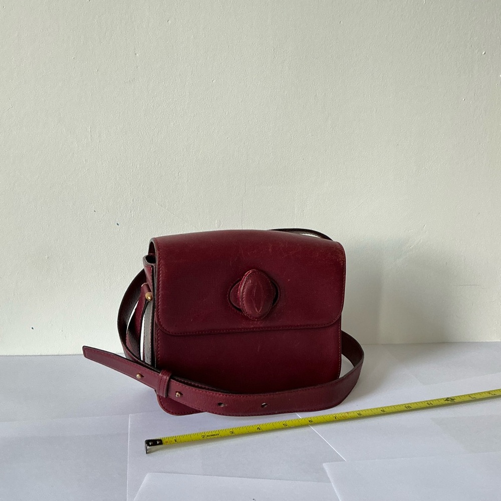 Cartier burgundy crossbody bag vintage